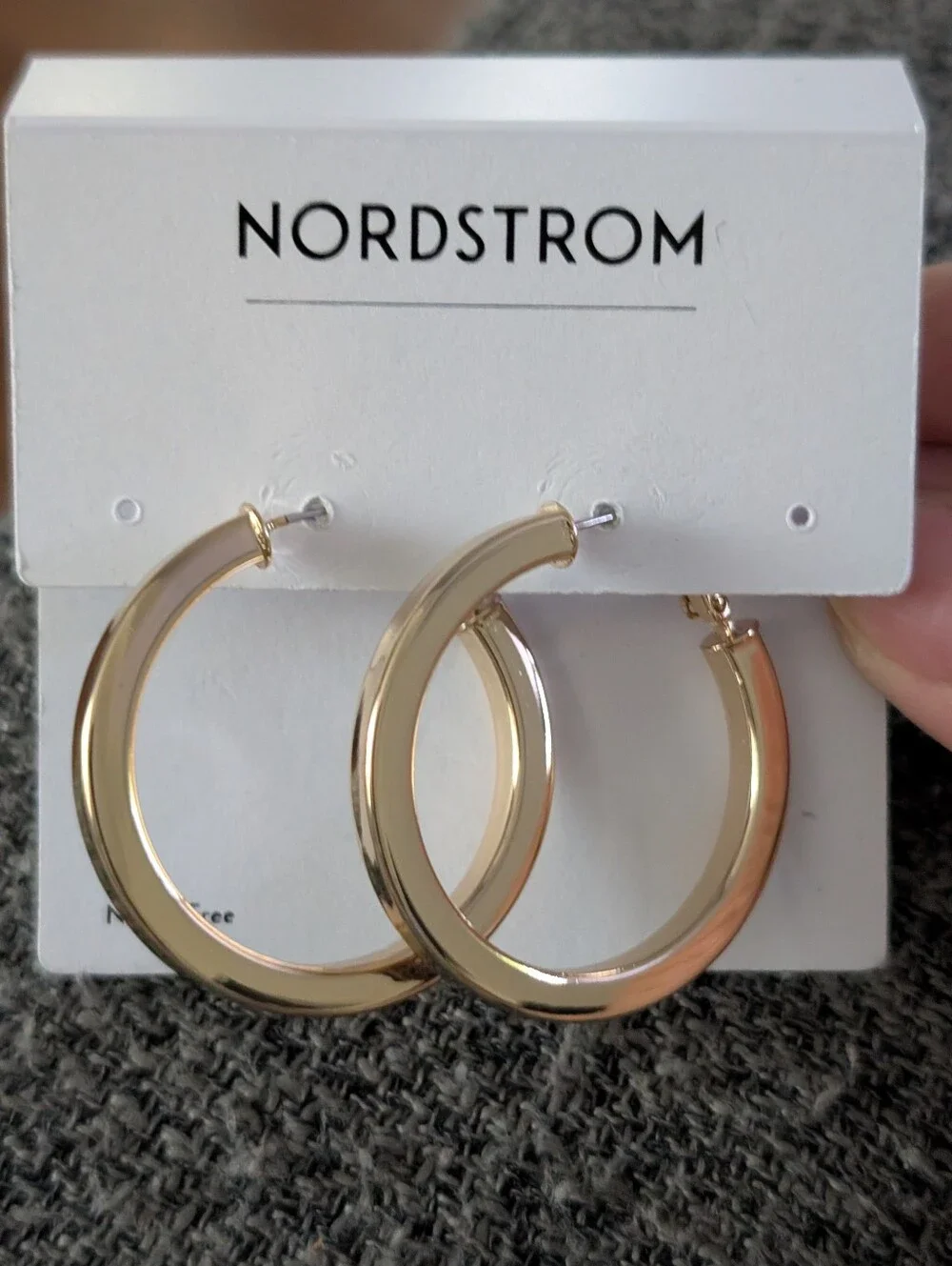 Nordstrom Shiny Gold Chunky Hoop Earrings